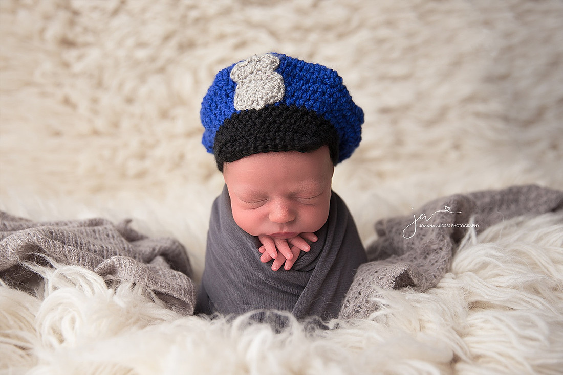 Baby with Officer Hat