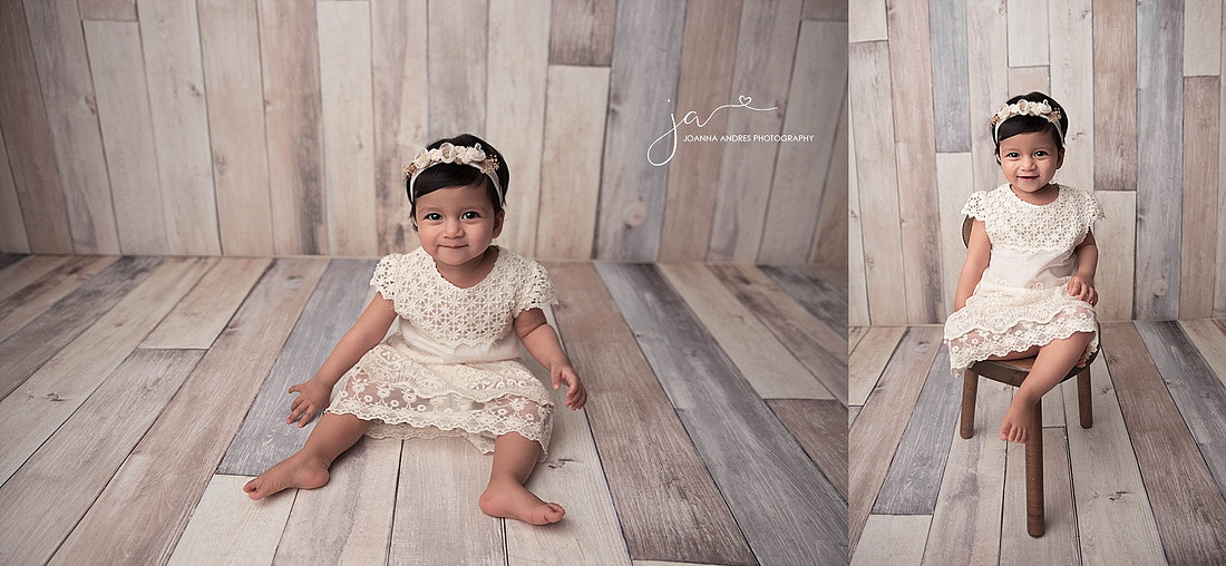 Baby in neutral dress