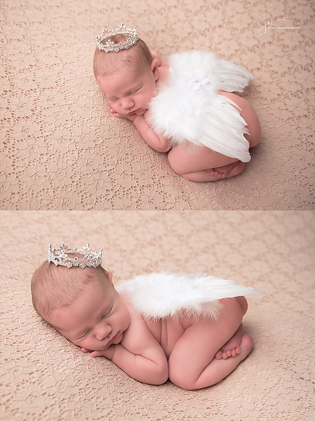 Baby with Angel Wings Bum Up