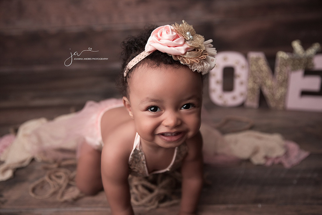 Baby Crawling up to camera and smiling big
