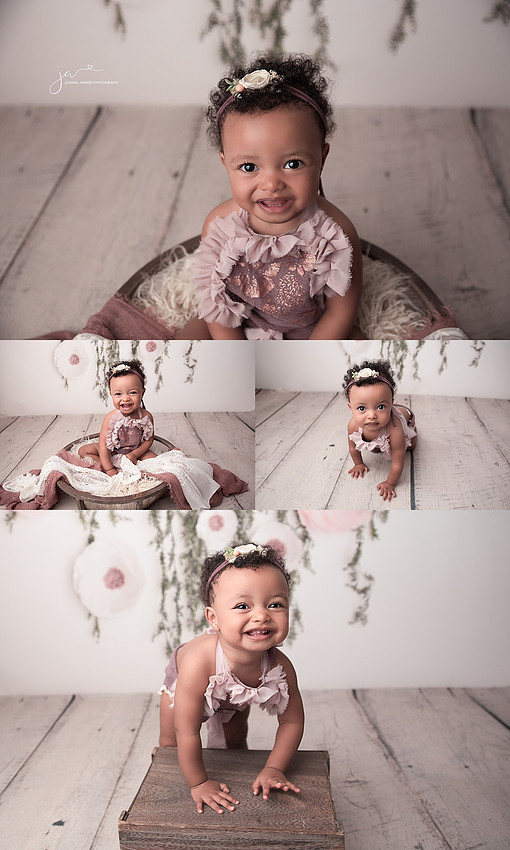 Collage of Baby Girl dressed in Mauves