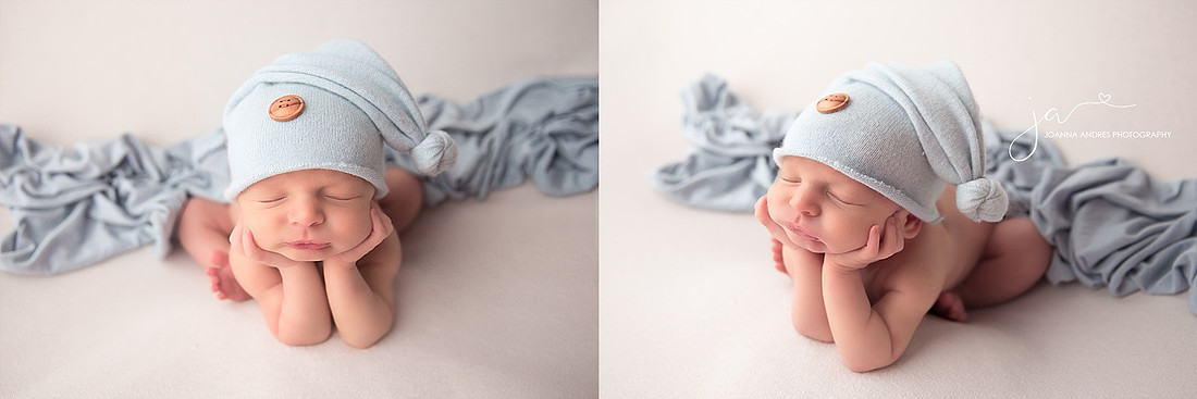 Froggy Pose with Neutrals and Light Blues