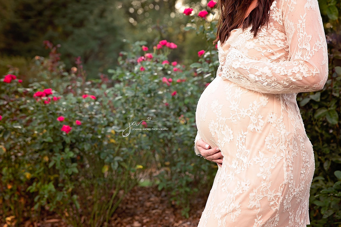 Maternity Session with Close up of Belly