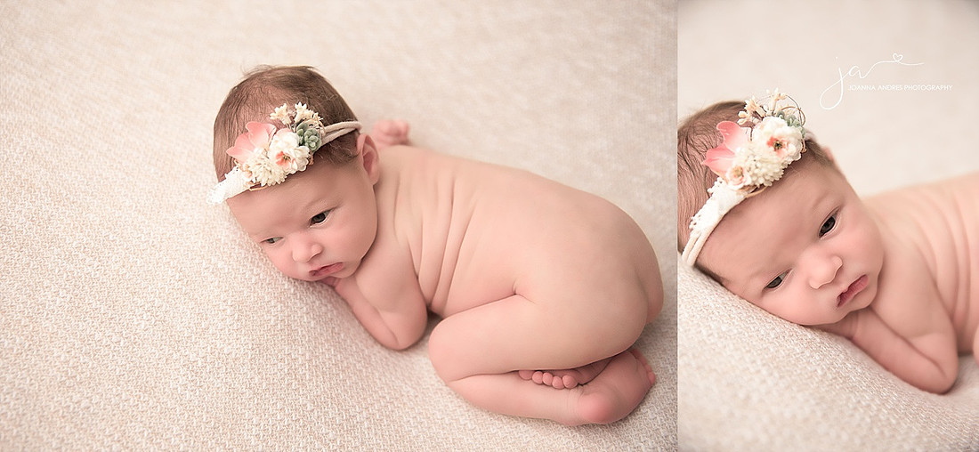Baby GIrl in BUm Up position