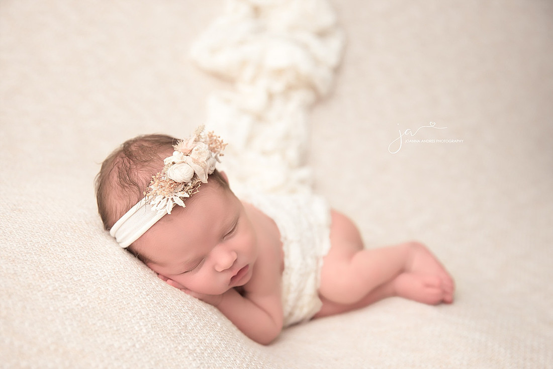 Baby Girl in SIde Laying Pose Neutrals