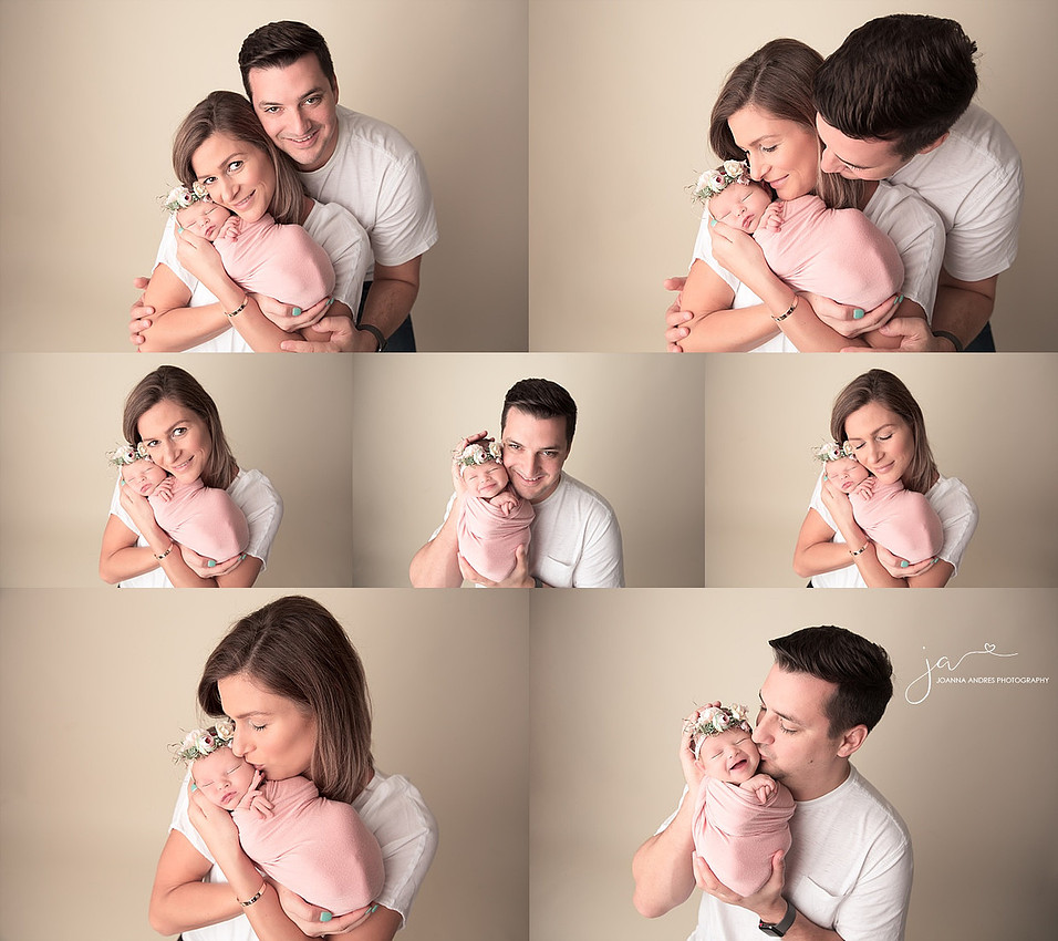 Collage of Baby Girl with Parents