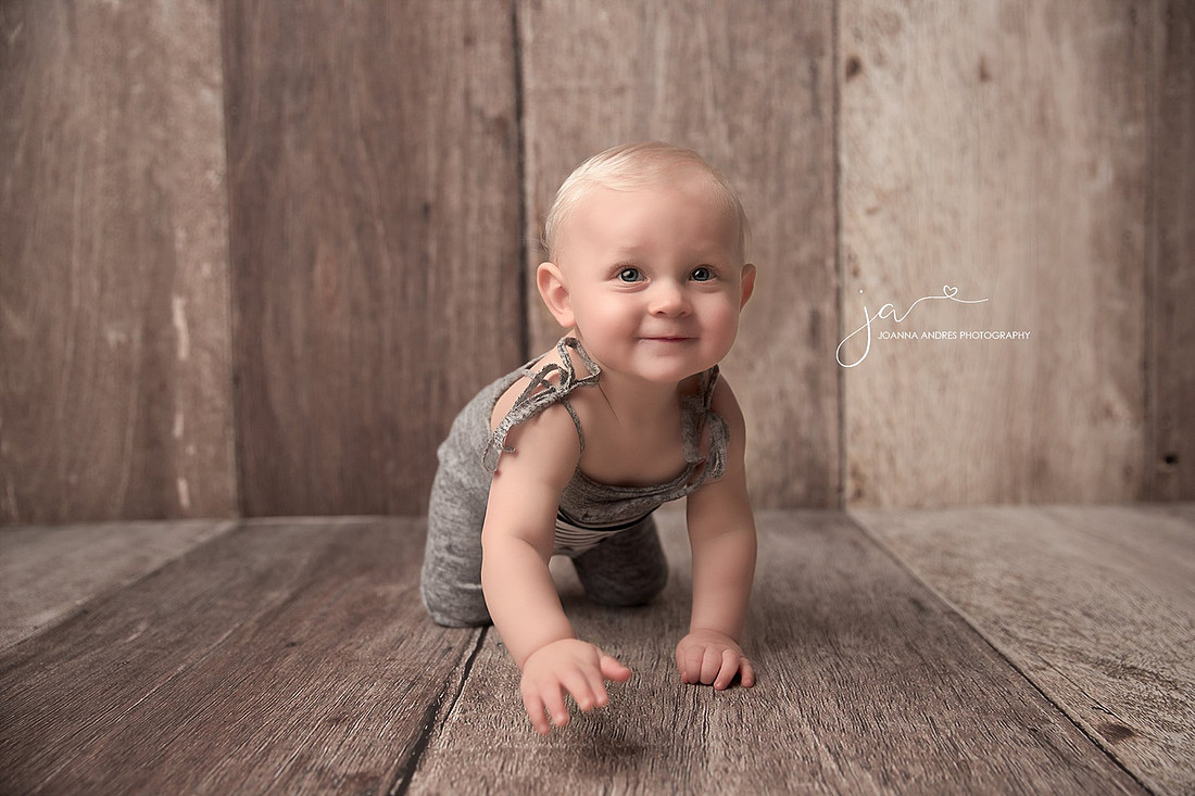 Baby Boy Crawling and Smiling