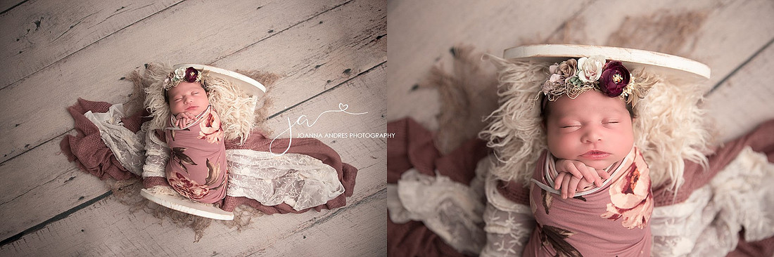 Baby Lying in Bed wrapped