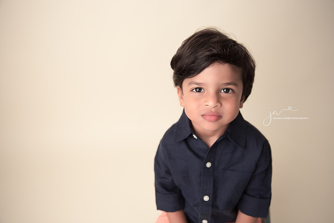 Serious face on precious boy