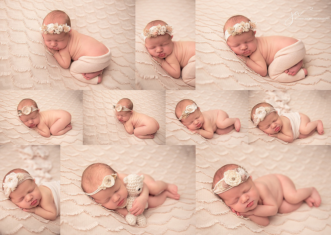 Newborn Baby Girl collage with neturals
