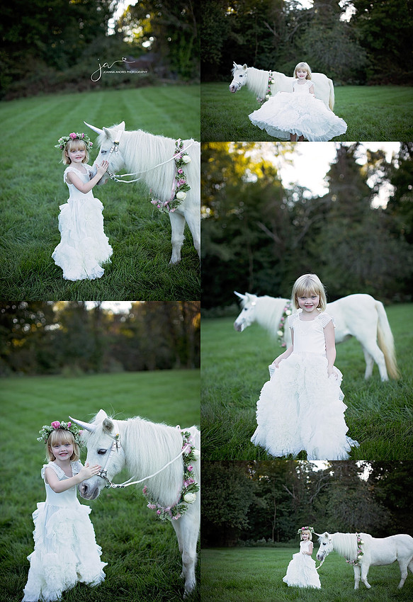 Collage of GIrl with Unicorn